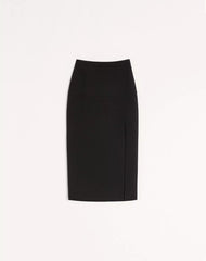 Wool Crepe Midi Skirt