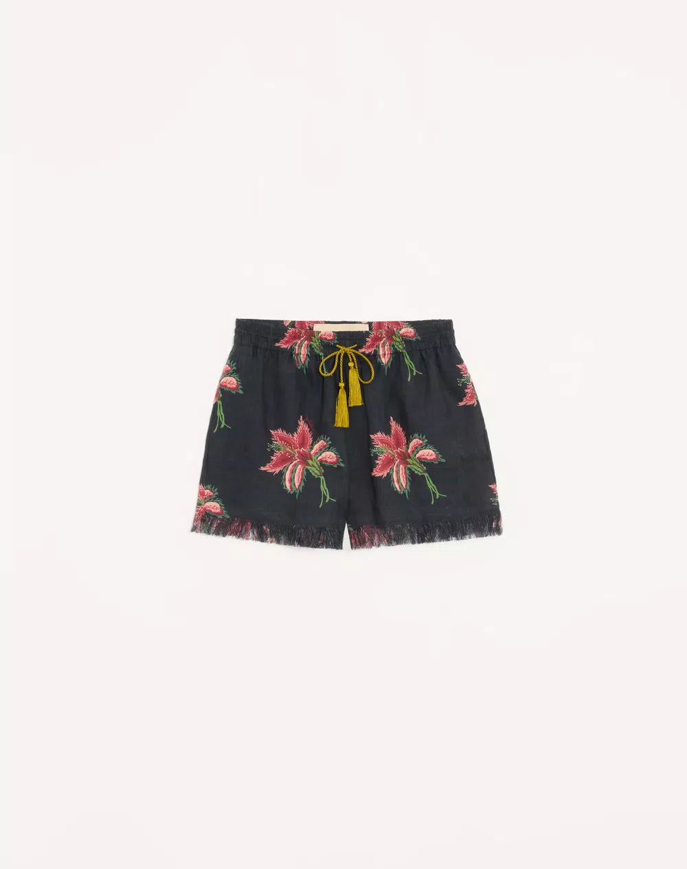 Papier Floral Linen Shorts