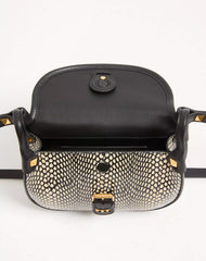 Valentino Garavani FlÃ¢neuse Small Shoulder Bag in Cobra-Print Elaphe Leather.