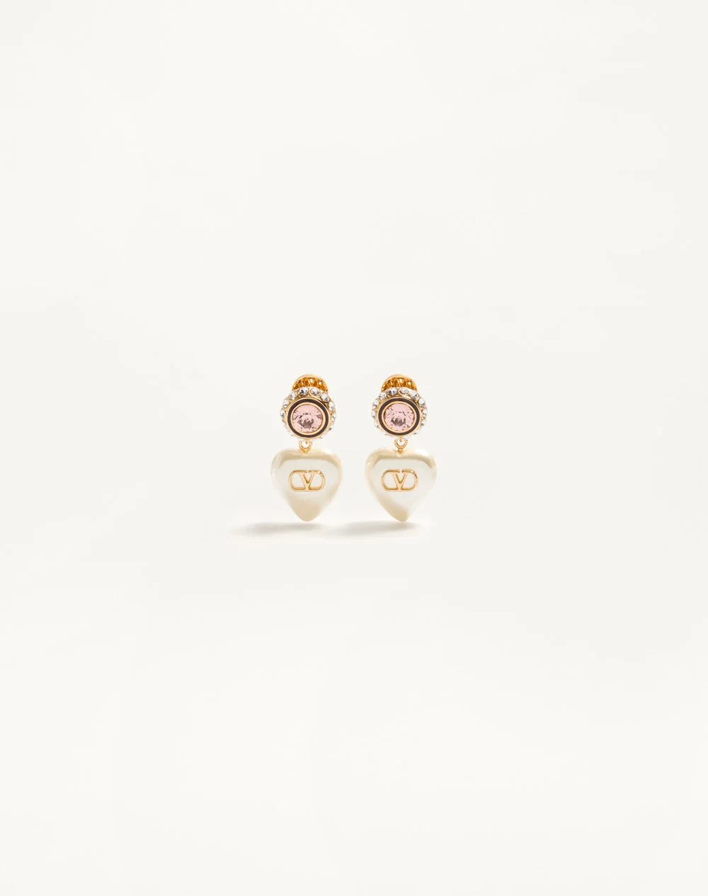 Vlogo Signature Earrings In Metal, Enamel, Pearls And Crystals