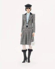 Wool Bermuda Shorts With Check Pattern