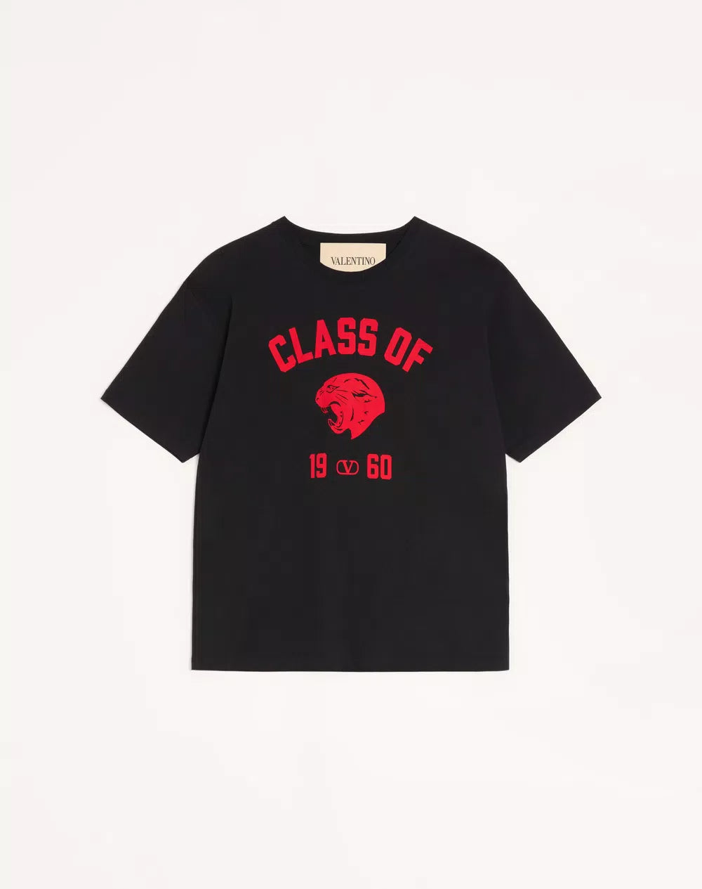 Valentino Cotton T-Shirt With Panther Print