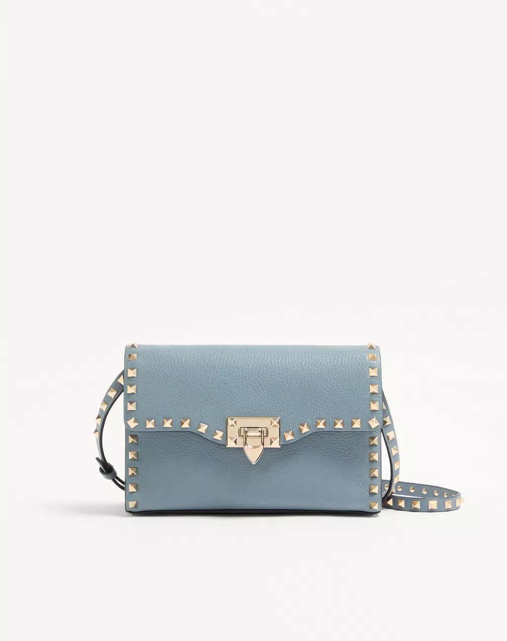 Small Rockstud Grainy Calfskin Crossbody Bag