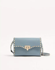 Small Rockstud Grainy Calfskin Crossbody Bag