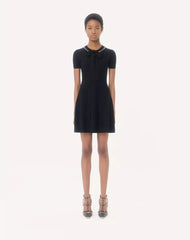 Embroidered Knit Dress