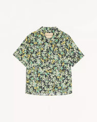 Valentino Cotton Poplin Bowling Shirt With Papier Floral Print