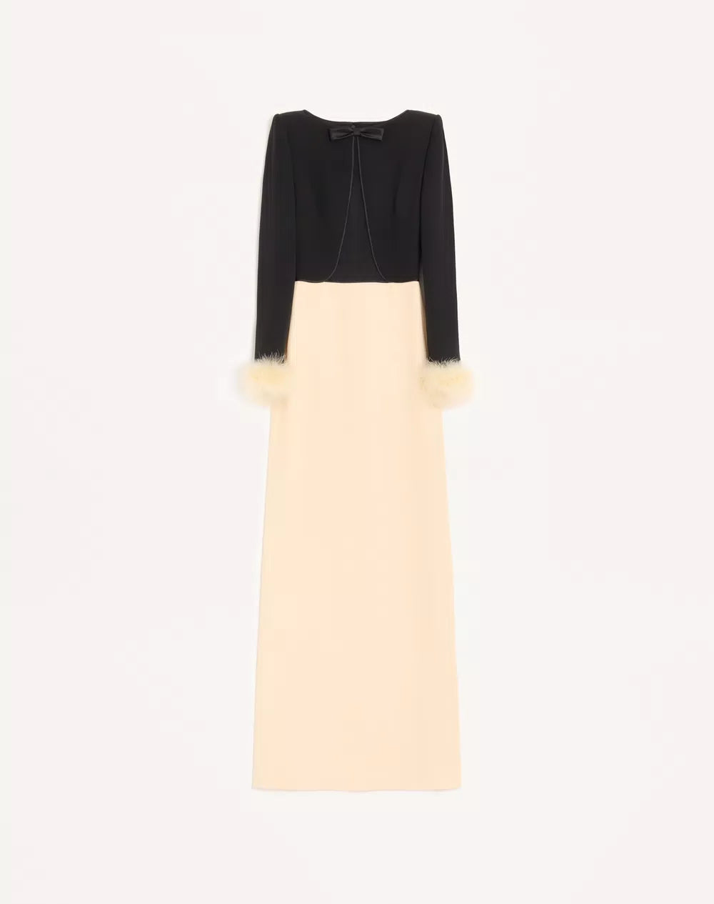 Cady Couture Long Dress With Feathers