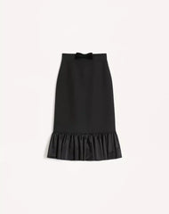 Crepe Couture Midi Skirt