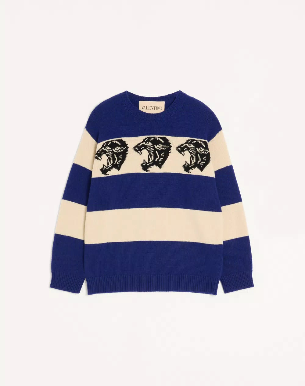 Valentino Wool Jumper With Jacquard Panther Pattern