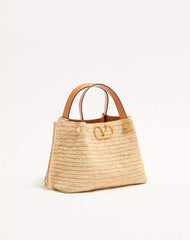 Valentino Garavani Small Raffia Shopping Bag