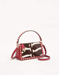 Valentino Garavani Rockstud Small Crossbody Bag In Pony-Effect Calfskin
