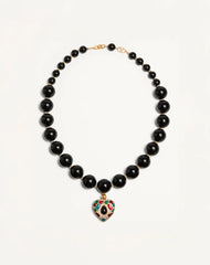 Coeur Royal Necklace In Metal, Resin, Enamel And SwarovskiÂ® Crystals
