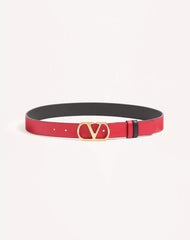 VLogo Signature Reversible Shiny Calfskin Belt - 30Mm / 1.2 In.