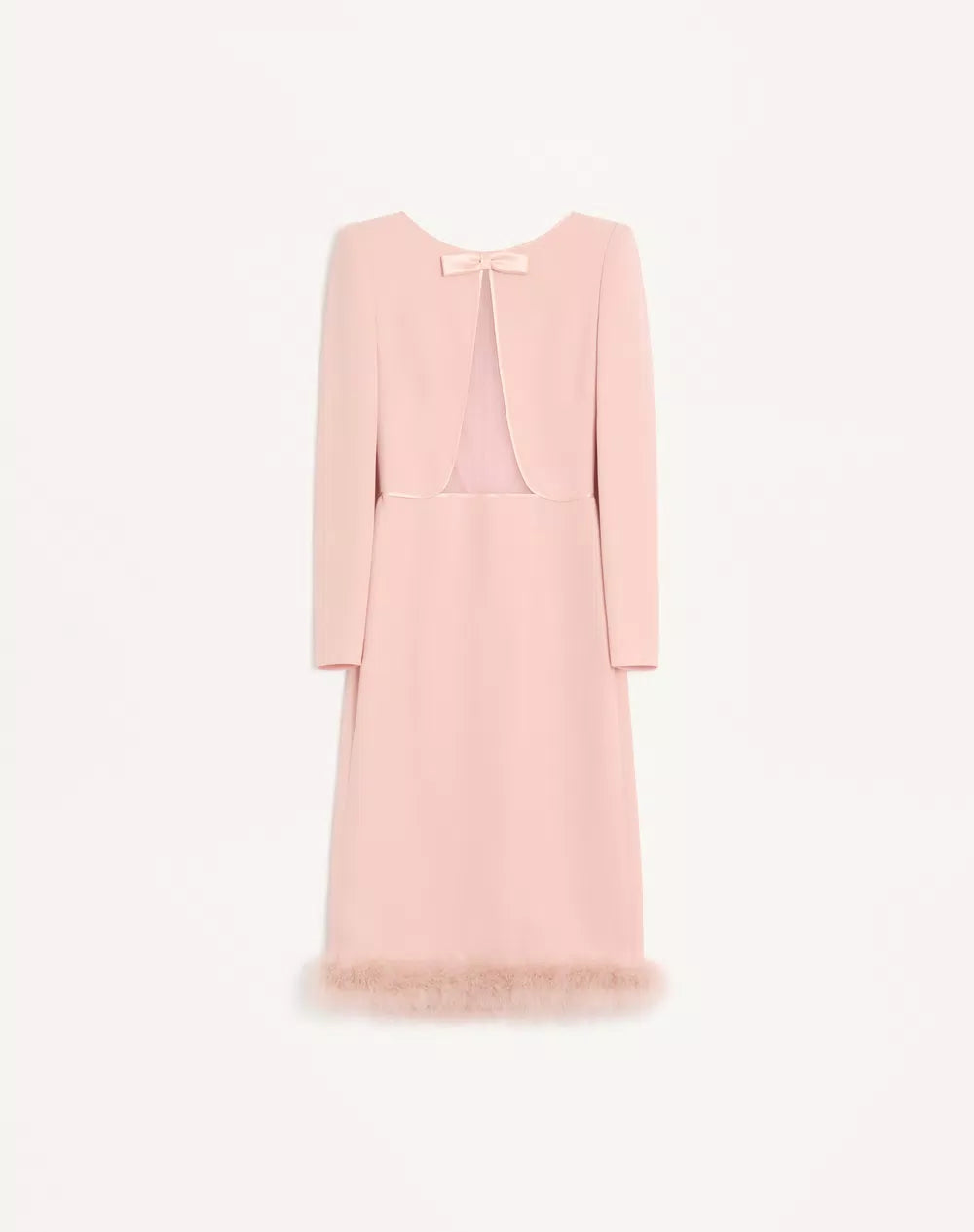 Cady Couture Midi Dress With Feathers