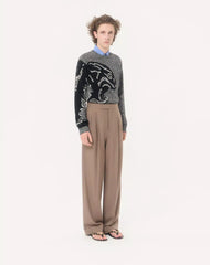 Valentino Cuffed Wool Trousers In NattÃ© Wool