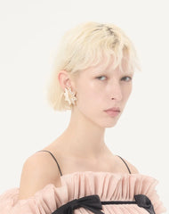 Pas Plus Earrings In Metal, Enamel And SwarovskiÂ® Crystals