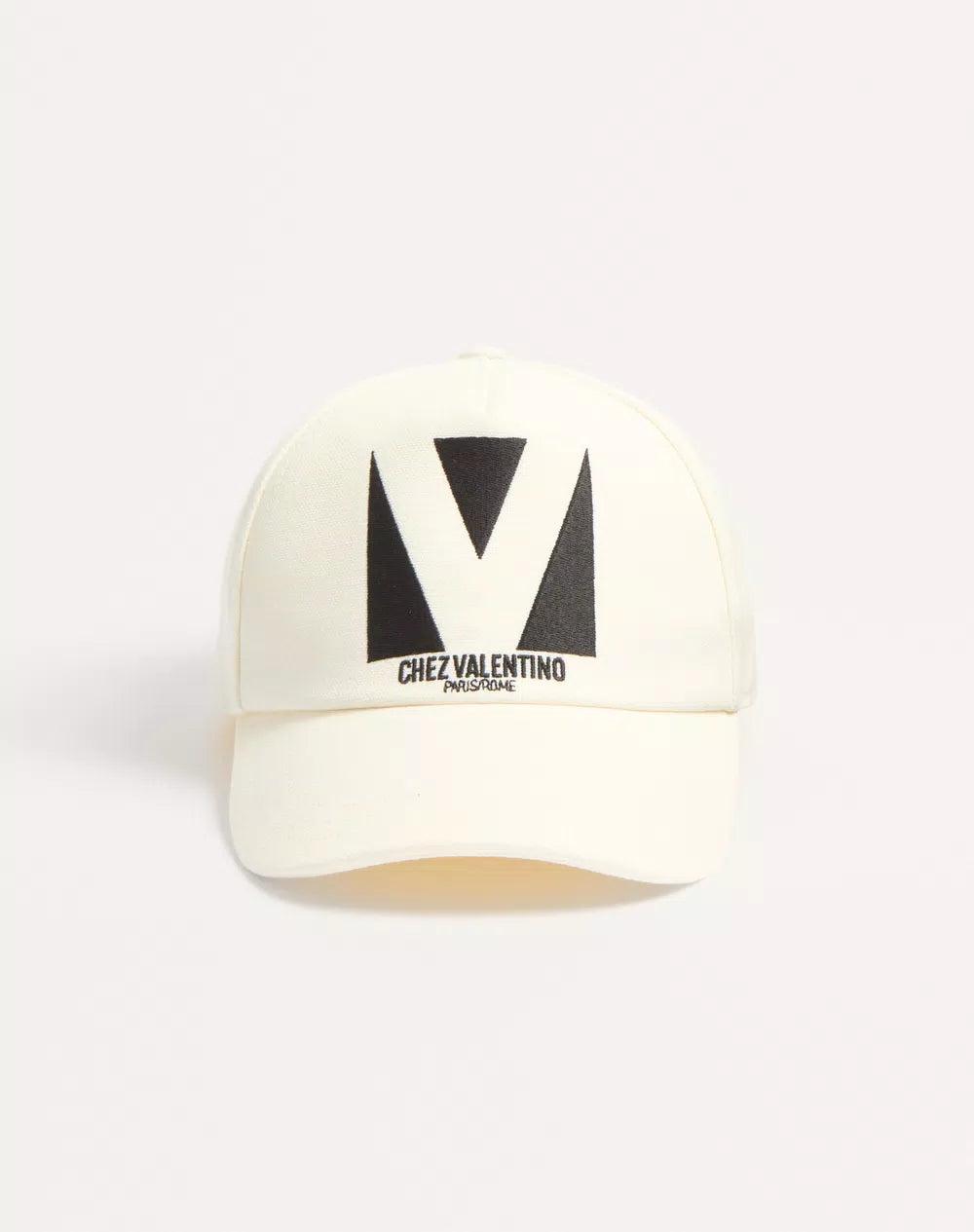 Chez Valentino Cotton Baseball Cap With Embroidery