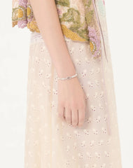 Ovalette Bracelet In Metal, Pearls And SwarovskiÂ® Crystals