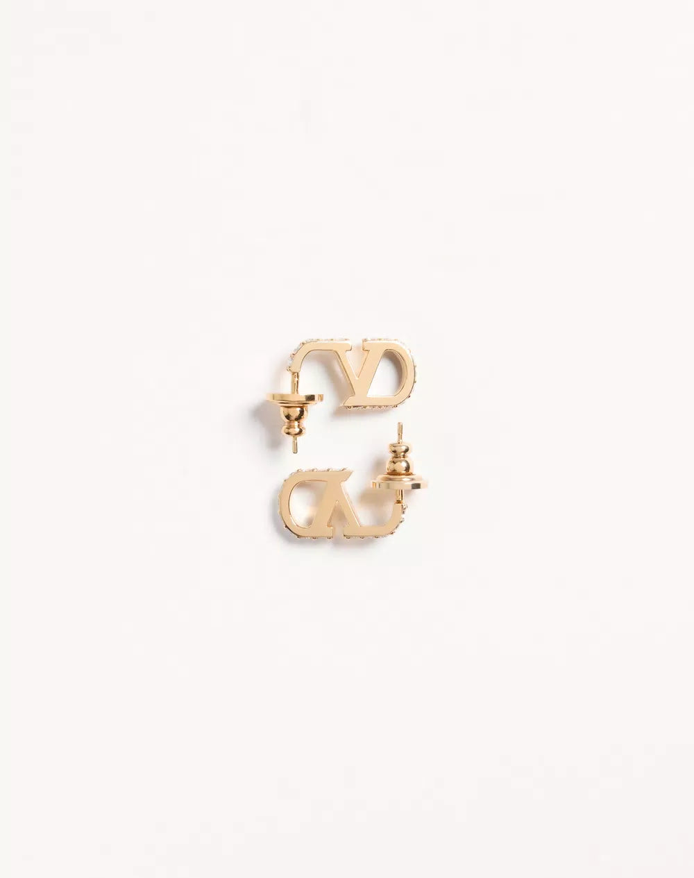 Vlogo Signature Metal And SwarovskiÂ® Crystal Earrings