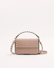 Rockstud Grainy Calfskin Pouch