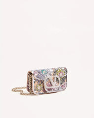 Valentino Garavani LocÃ² Small Embroidered Shoulder Bag With Jewel Logo