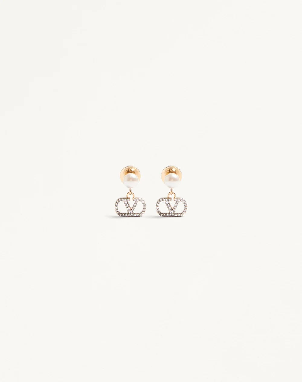 Vlogo Signature Earrings In Metal, Pearl And SwarovskiÂ® Crystals