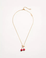 Cherryfic Metal And Enamel Necklace