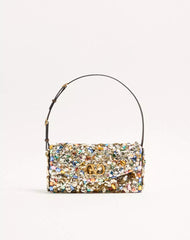 Valentino Garavani Devain Embroidered Small Shoulder Bag