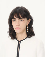Vlogo Signature Earrings In Metal, Glass Beads And SwarovskiÂ® Crystals