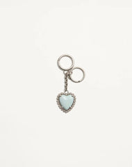 Coeur Hyperbole Bag Charm With Key Chain In Metal, Synthetic Material And Crystals