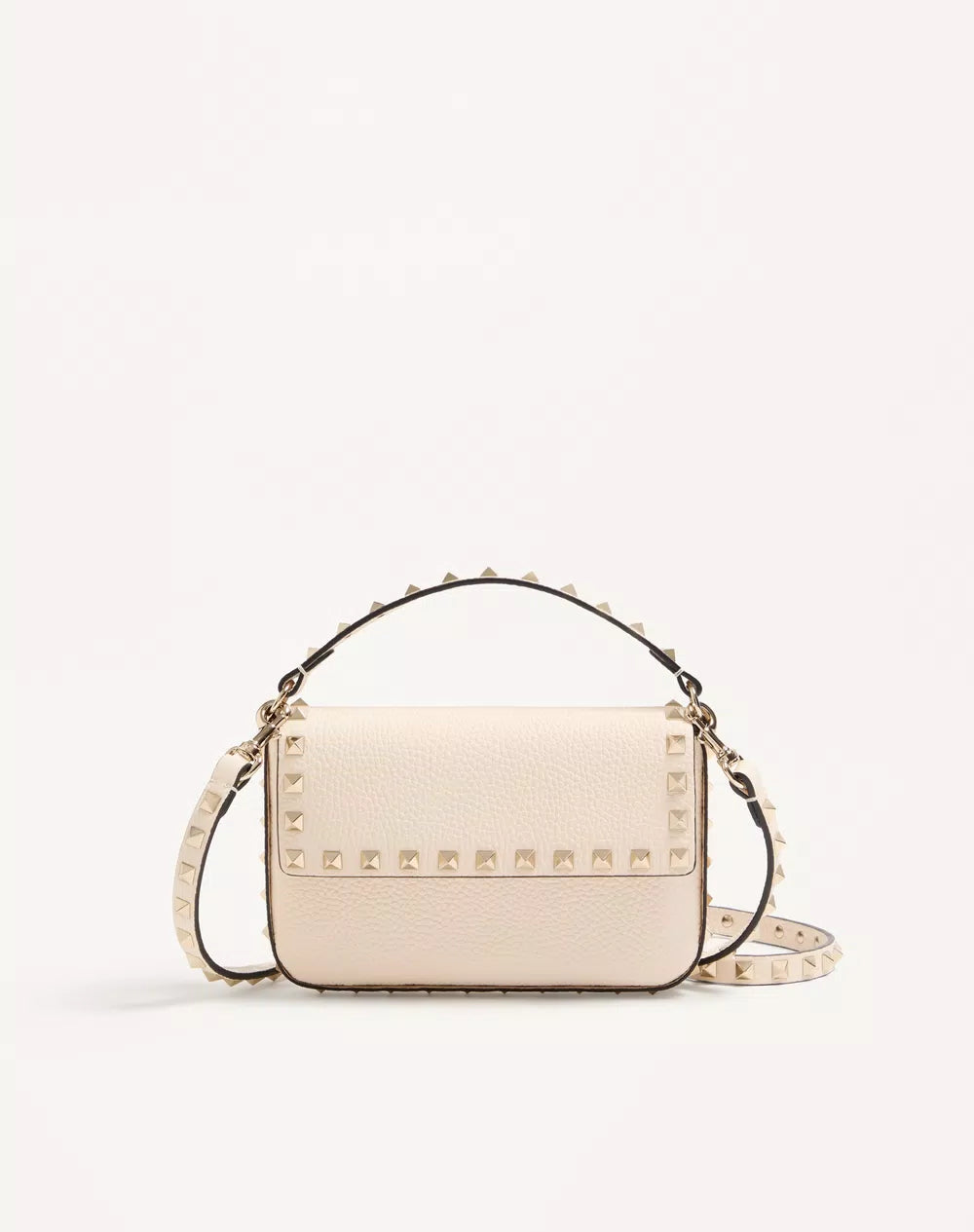 Rockstud Grainy Calfskin Pouch