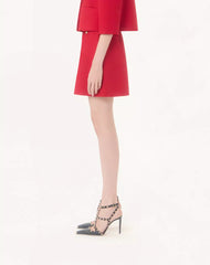 Crepe Couture Short Skirt