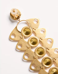 Pages Single Earring In Metal And Crystal
