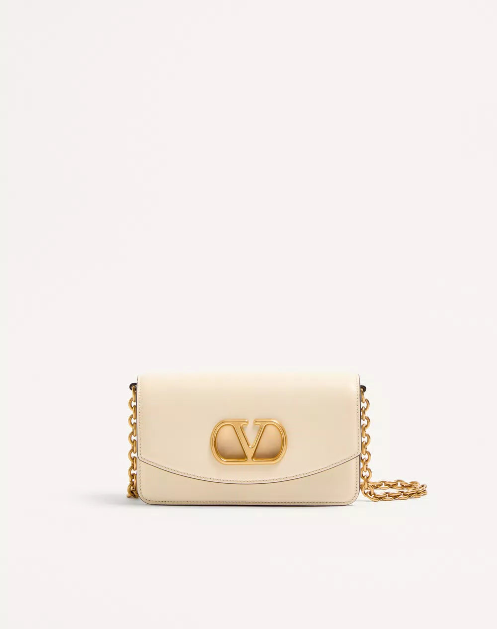 Valentino Garavani Vain Clutch Bag In Shiny Calfskin