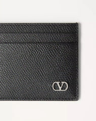 Valentino Garavani VLogo Signature Cardholder In Grainy Calfskin