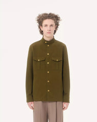 Valentino Shirt Jacket In CannetÃ© Cotton With VLogo Embroidery