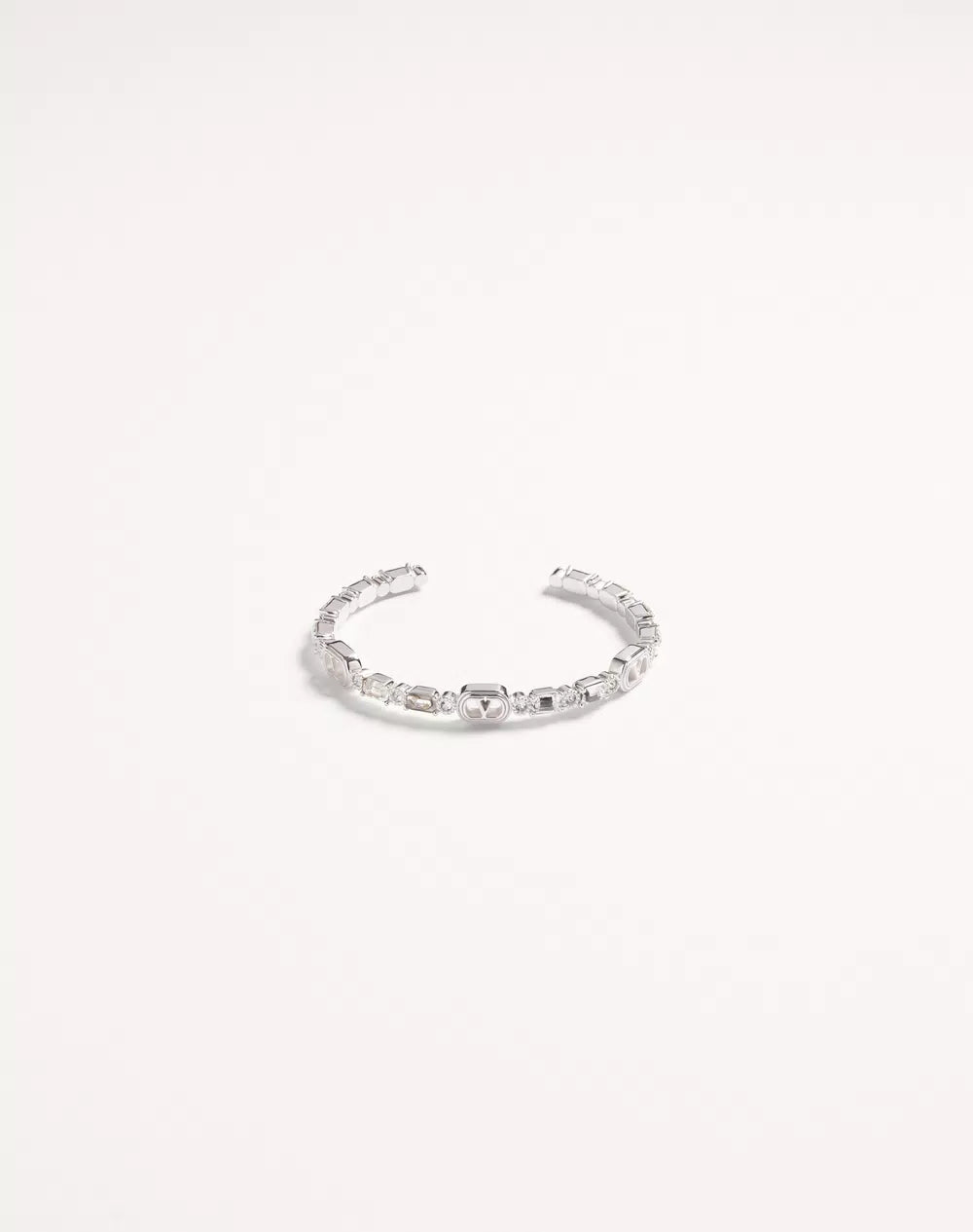 Ovalette Cuff Bracelet In Metal With SwarovskiÂ® Crystals