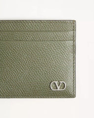 Valentino Garavani VLogo Signature Cardholder In Grainy Calfskin