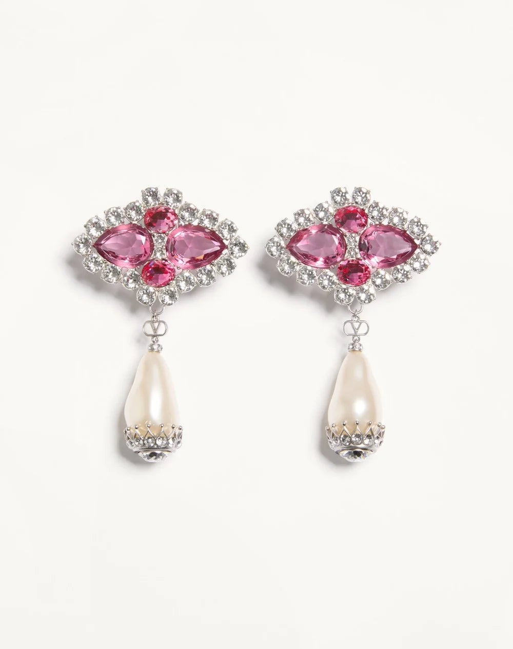 Pas Plus Earrings In Metal, Resin, Enamel And Crystals