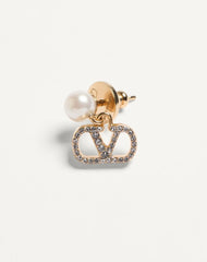 Vlogo Signature Earrings In Metal, Pearl And SwarovskiÂ® Crystals