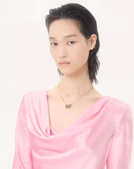 Flutterby Necklace In Metal And Enamel