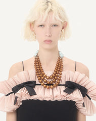 Coeur Hyperbole Necklace In Metal, Resin And Crystals