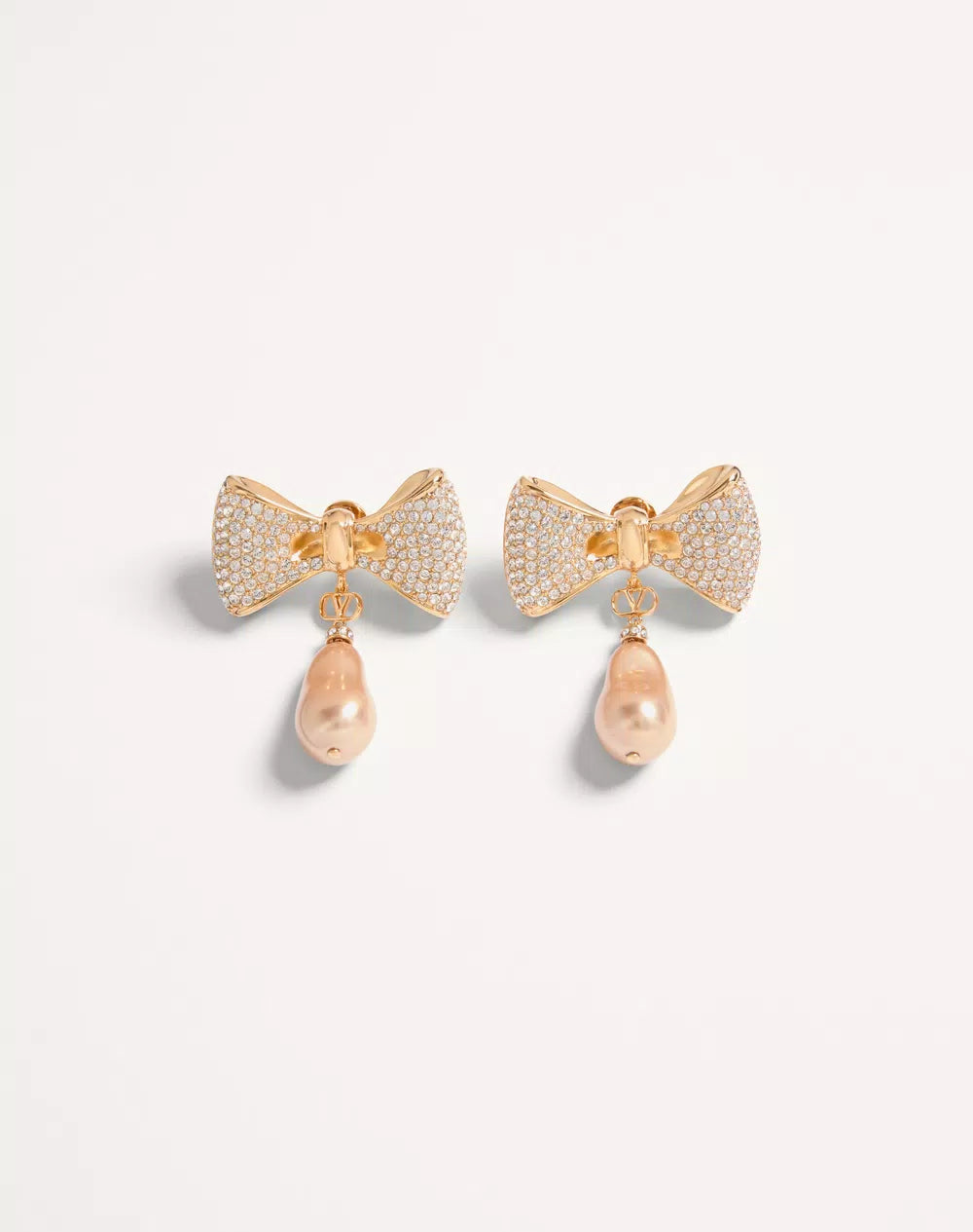 San Fin Metal Earrings With SwarovskiÂ® Crystals And Pearls