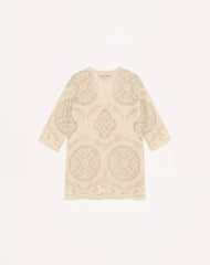 Short Dress In Floral Stamp Blanket
