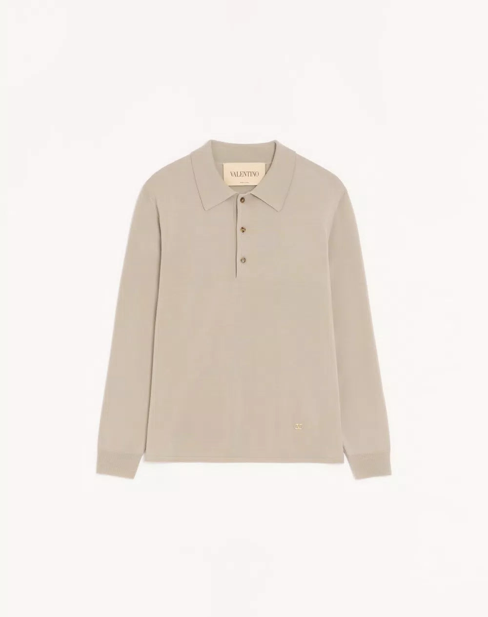 Valentino Wool Polo Shirt With VLogo