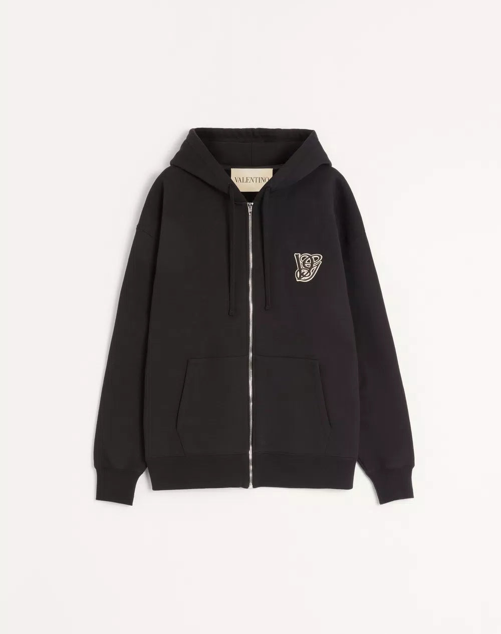Cotton Hooded Sweatshirt With Vg Patch