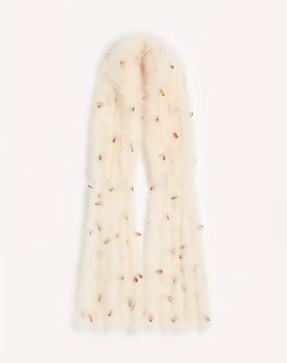 Valentino Feathers Scarf With Turkey And Pheasant Feathers