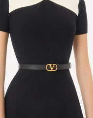 VLogo Signature Reversible Shiny Calfskin Belt - 20Mm / 1.2 In.