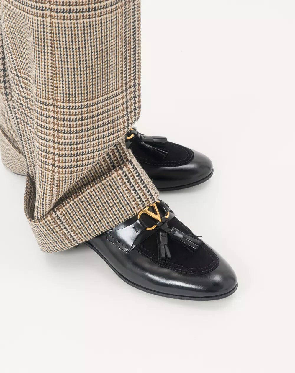 Vaniteux Calfskin And Split Leather Loafer