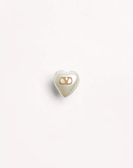 Vlogo Signature Metal And Pearl Earrings
